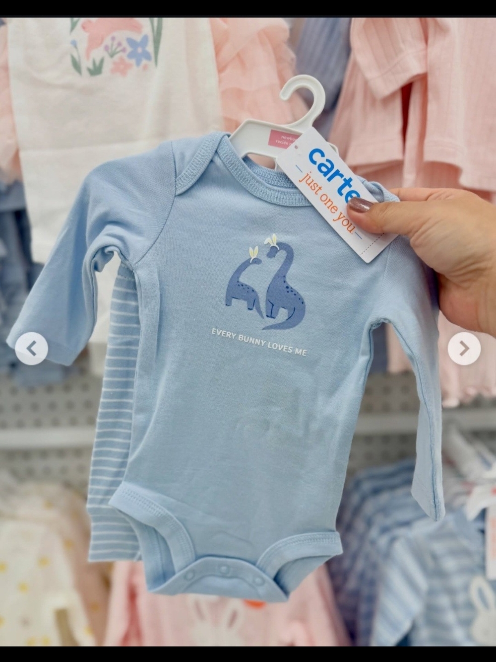 Carter's Baby Boy Dino Easter Set 2pc Blue Stripes NWT 6Mos every bunny loves me